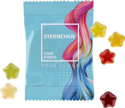 Fruchtgummi 10g Tüten - Sternchen als Werbeartikel