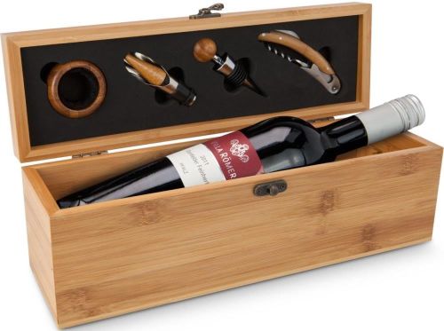 Weinaccessoirekiste Vino Bamboo als Werbeartikel