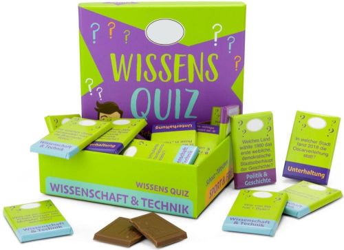 Schokoladiges Wissensquiz als Werbeartikel