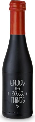 Promo Secco Piccolo – Flasche schwarz matt, 0,2 l als Werbeartikel