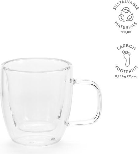 Elbe 75 Tasse Borosilikat Glas 65ml als Werbeartikel