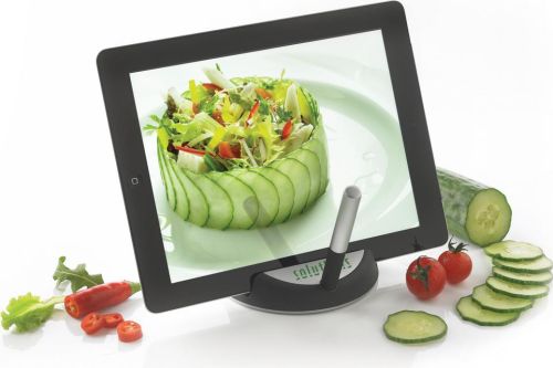 Chef Tabletständer mit Touchpen als Werbeartikel