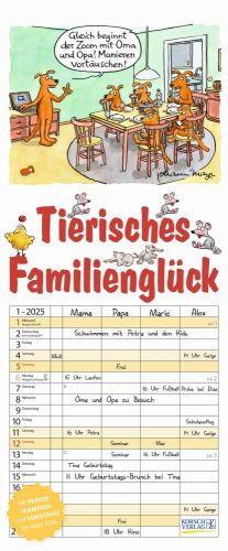 Korsch Kalender Tierisches Familienglück als Werbeartikel