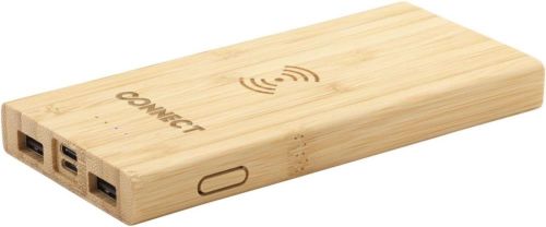 Bamboo 8000 Wireless Powerbank kabelloses Ladegerät als Werbeartikel