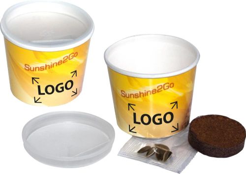 Sunshine 2Go - Zwergsonnenblume - inkl. 1-4 c Logo-Digitaldruck als Werbeartikel