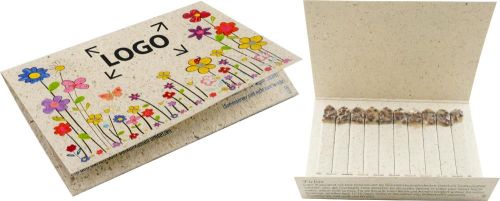 Samen-Booklet Sommerfreuden, bunte Blumenmischung - inkl. 1-4 c Logo-Digitaldruck als Werbeartikel