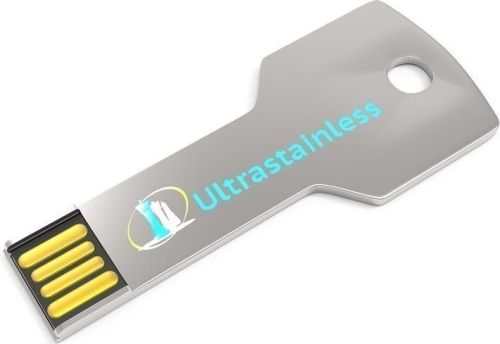 USB Stick Stainless Steel Key, 2 GB Basic als Werbeartikel