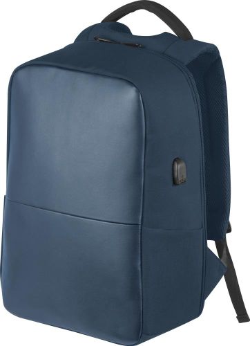 Hochwertiger Rucksack mit USB Anschluss, 61299 als Werbeartikel