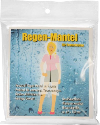 Regen-Mantel für Erwachsene als Werbeartikel