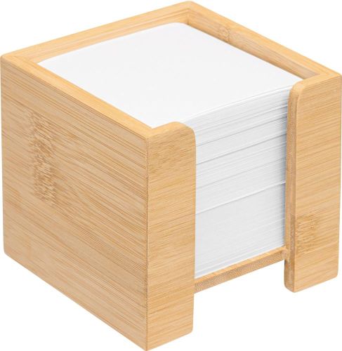 Zettelbox Never Forget Bamboo als Werbeartikel