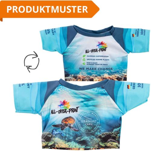 Recycling Mini-T-Shirt, inkl. All-Over-Print als Werbeartikel