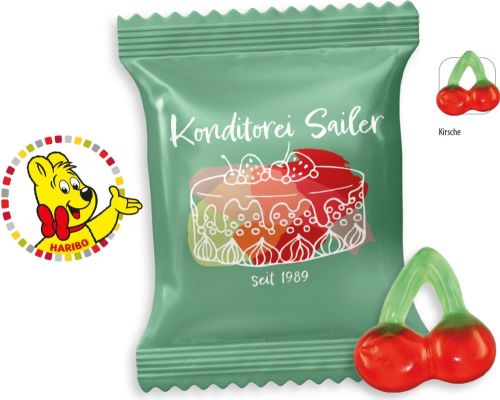 Haribo Happy Cherry Werbetüte, 7,5 g - inkl. Werbedruck als Werbeartikel