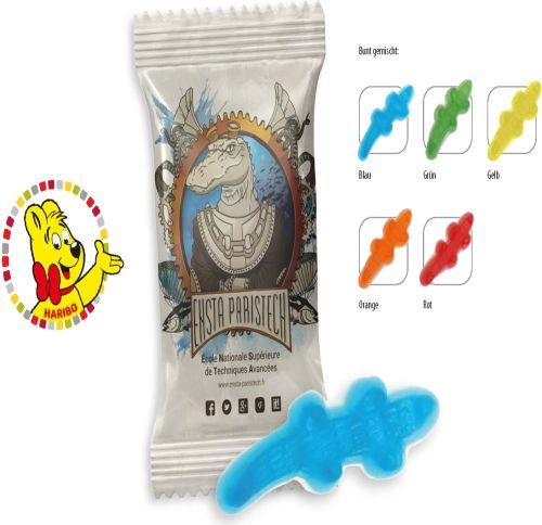 Haribo Croco Werbetüte, 1 Stück - inkl. Werbedruck als Werbeartikel