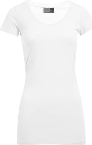 Promodoro Women’s Slim Fit V-Neck-T Long als Werbeartikel