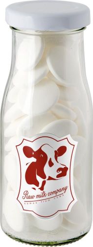 Milch Flasche mit Imperial Pfefferminz als Werbeartikel