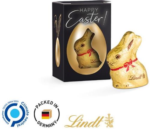 Oster Box mit Lindt Osterhase 10 g - inkl. Druck als Werbeartikel