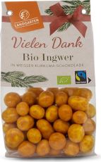 Landgarten Bio Ingwer Weißer Kurkumaschoko 170g als Werbeartikel