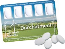 Smart Card mit Pfefferminzpastillen als Werbeartikel