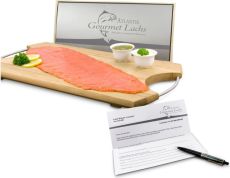 Präsent Gutschein Gourmet Lachs als Werbeartikel