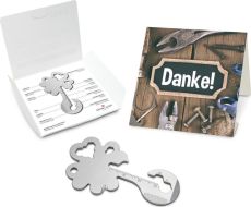 Key Tool im Motiv-Mäppchen Danke als Werbeartikel