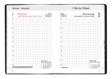 Korsch Handwerker-Taschenkalender blackline als Werbeartikel