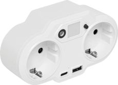 USB-Adapter-Stecker-Netzteil mit Nachtlicht Endless Power Night als Werbeartikel