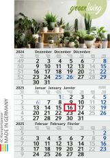 Wandkalender Budget 3 green+blue