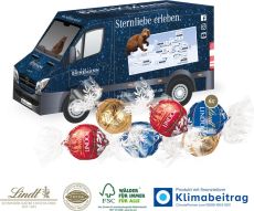 3D Präsent Transporter mit Lindt Lindor Pralinés als Werbeartikel