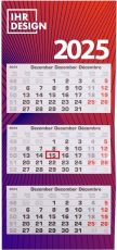 3-Monatswandkalender Mehrblock - 33 x 70 cm als Werbeartikel